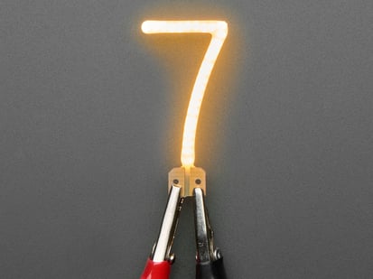 Demo Shot of the Number LED Filament - Warm White "7".