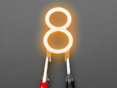 Demo Shot of the Number LED Filament - Warm White "8".