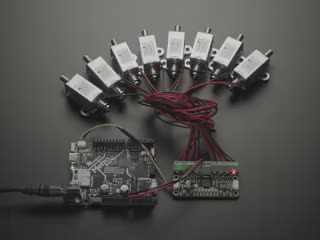 Video of breakout board connected to eight solenoids, which pulse on and off.