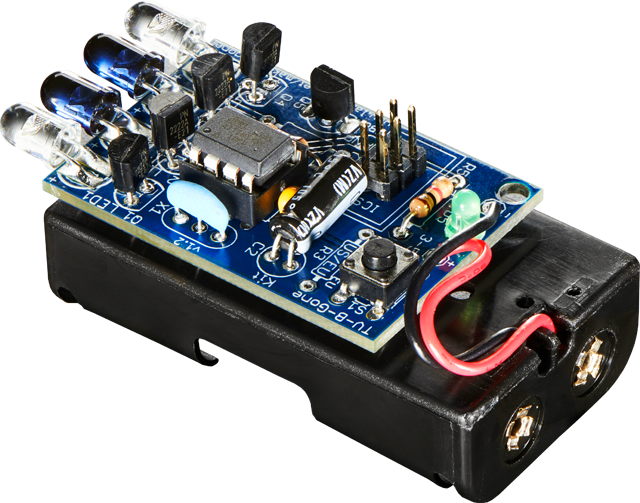 Top of a full assembled TV-B-Gone kit